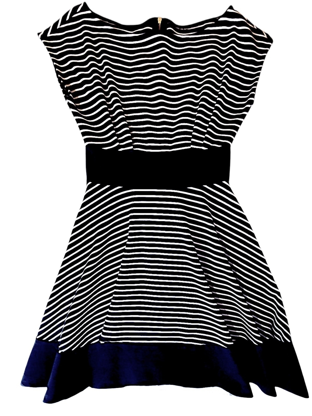kate spade Navy and White Striped Top with Yellow Logo